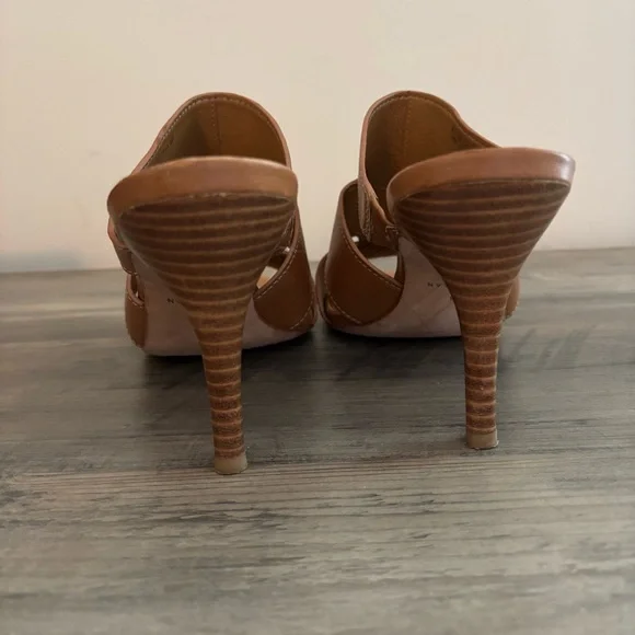 Cole Haan Phira Mule Heels Leather Open Toe Shoes Size 8 - Picture 9 of 14